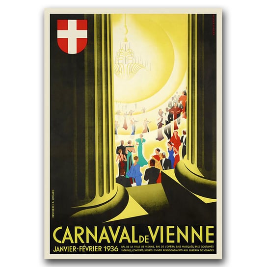 Plakat na płótnie na ścianę Caraval of Vienna A3 Vintageposteria