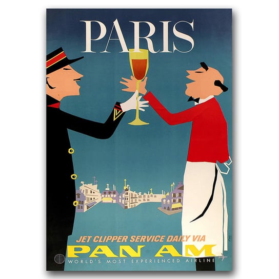 Plakat na płótnie na ścianę Paris French Air A1 Vintageposteria