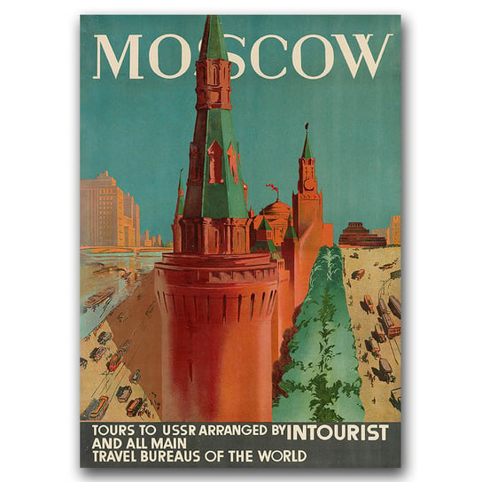 Plakat na płótnie na ścianę Radziecka Moskwa A3 Vintageposteria