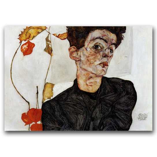 Plakat na ścianę Autoportret Egon Schiele A2 60x40 Vintageposteria