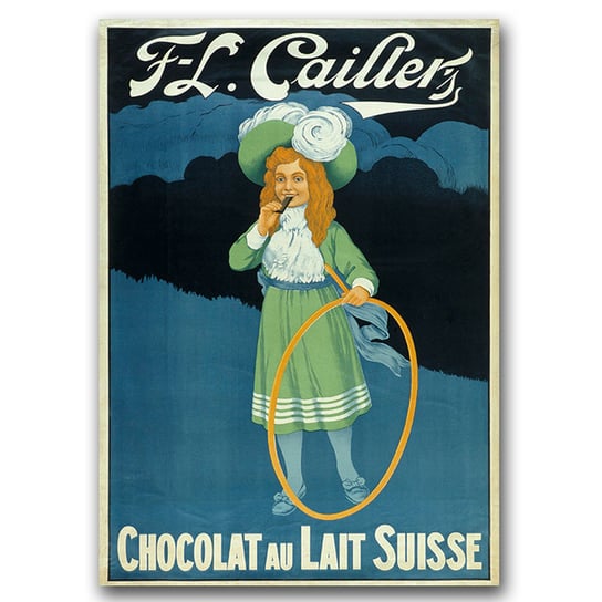 Plakat na ścianę Chocolat au Lait Suisse A1 Vintageposteria