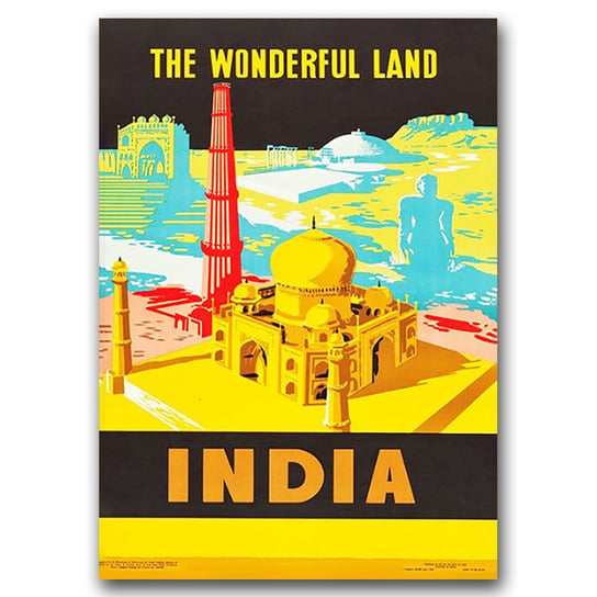 Plakat na ścianę Indie Cudowna Kraina A1 60x85cm Vintageposteria