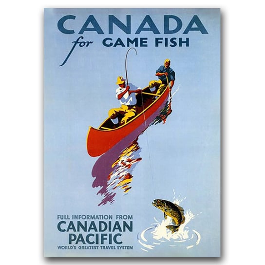 Plakat na ścianę Kanada dla ryb łownych A1 Vintageposteria