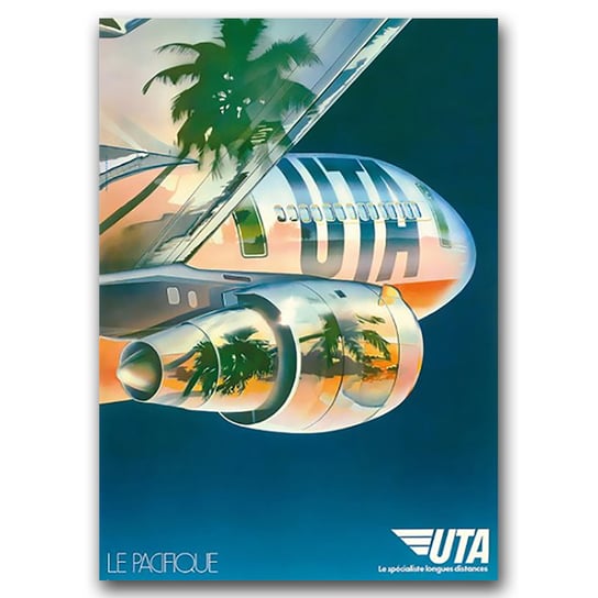 Plakat na ścianę Linie lotnicze Pacific Uta A2 Vintageposteria