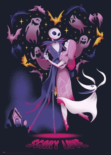 Plakat na ścianę Nightmare Before Christmas świecący w ciemności 50x70 cm Miasteczko Halloween