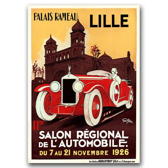 Plakat na ścianę Palais Rameau French Car Lille A1 Vintageposteria