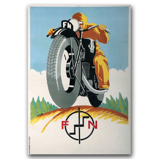 Plakat na ścianę Plakat cyklu motocykl FN A1 Vintageposteria