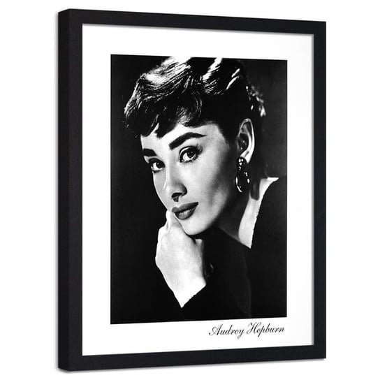 Plakat na ścianę w ramie czarnej FEEBY Znana aktorka portret, 20x30 cm Feeby