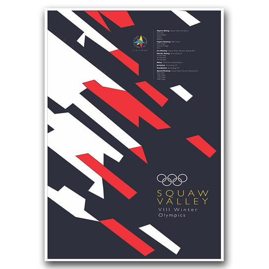 Plakat na ścianę Zimowe Igrzyska Olimpijskie A3 Vintageposteria