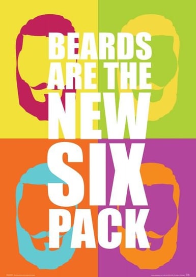 Plakat NICE WALL Beards are the new six pack, 29,7x42 cm Nice Wall
