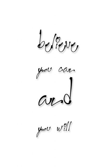 Plakat NICE WALL Believe you can and you will, 61x91,5 cm Nice Wall