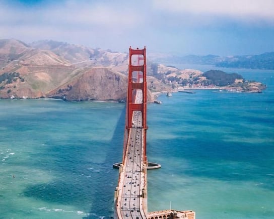 Plakat NICE WALL Golden Gate, 50x40 cm Nice Wall