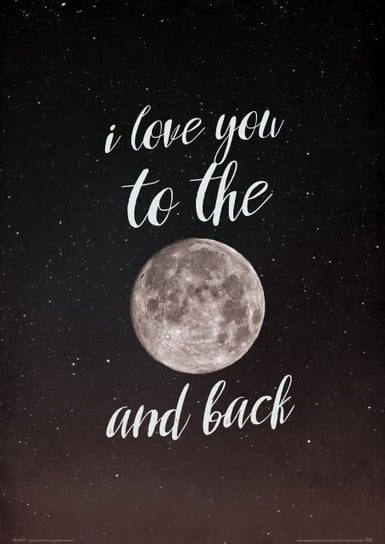 Plakat NICE WALL I love you to the moon and back, 29,7x42 cm Nice Wall