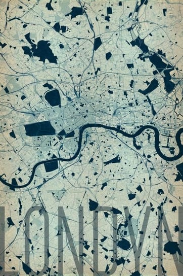 Plakat NICE WALL Londyn, Artystyczna mapa 50x70 cm Nice Wall