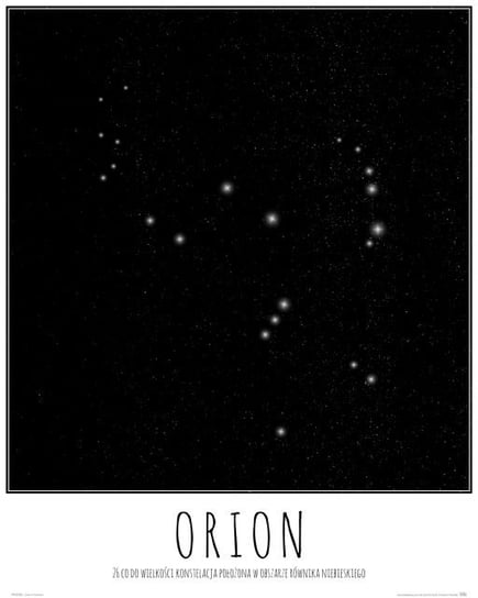 Plakat NICE WALL Orion konstelacja gwiazd z opisem, 40x50 cm Nice Wall