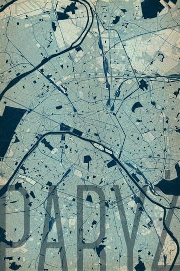 Plakat NICE WALL Paryż, Artystyczna mapa 61x91,5 cm Nice Wall