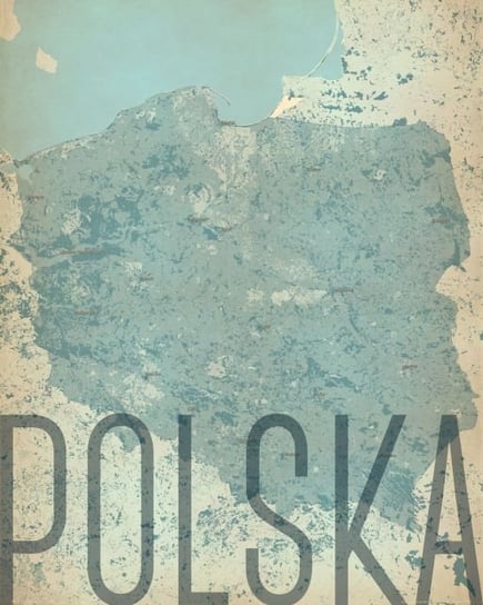 Plakat NICE WALL Polska, vintage, mapa 40x50 cm Nice Wall