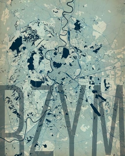 Plakat NICE WALL Rzym, Artystyczna mapa 40x50 cm Nice Wall