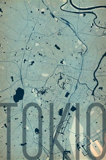 Plakat NICE WALL, Tokio  Artystyczna mapa 61x91,5 cm Nice Wall