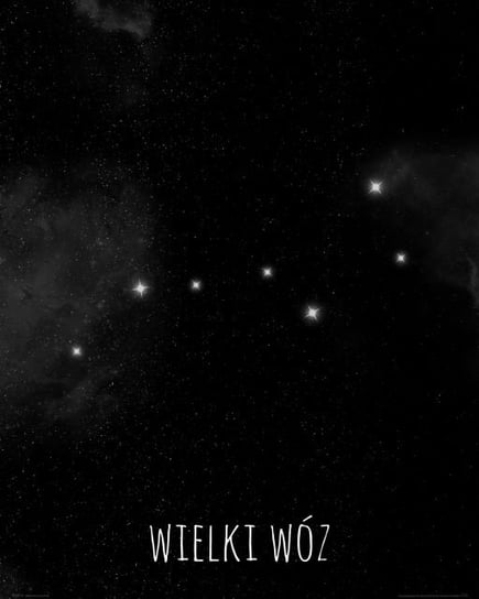 Plakat NICE WALL, Wielki Wóz konstelacja gwiazd  40x50 cm Nice Wall