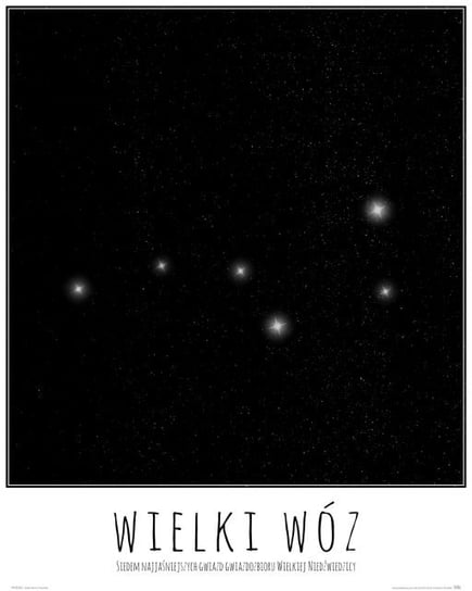 Plakat NICE WALL, Wielki Wóz konstelacja gwiazd z opisem  40x50 cm Nice Wall