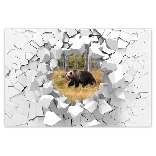 Plakat Niedźwiedź w lesie, 120x80 cm ZeSmakiem