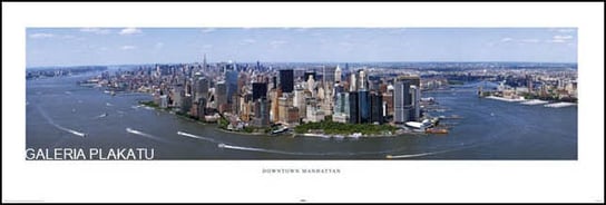Plakat, Nowy Jork - Manhattan z lotu Ptaka, 158x53 cm reinders