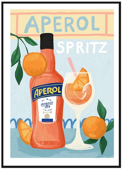 Plakat Obraz - Aperol Spritz z Pomarańczami - 70x100 cm posterstory.pl