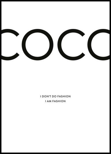 Plakat Obraz Coco Chanel 30x42 cm (A3) posterstory.pl