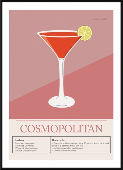 Plakat Obraz - Cosmopolitan  - 60x84 cm posterstory.pl
