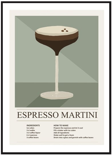 Plakat Obraz - Espresso Martini No1 - 21x30 cm posterstory.pl