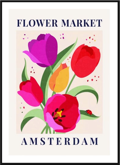 Plakat Obraz - Flower Market Amsterdam  - 21x30 cm posterstory.pl