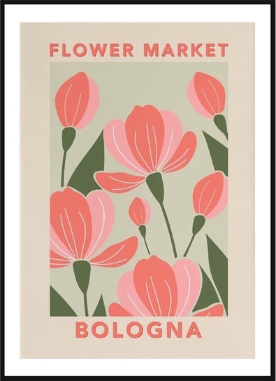 Plakat Obraz - Flower Market Bologna  - 42x60 cm posterstory.pl