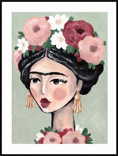 Plakat Obraz Frida Kahlo Art 21x30 cm (A4) posterstory.pl