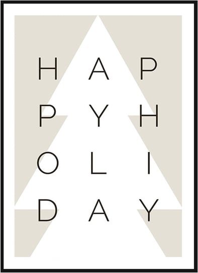 Plakat Obraz - Happy Holiday - 30x42 cm Inna marka