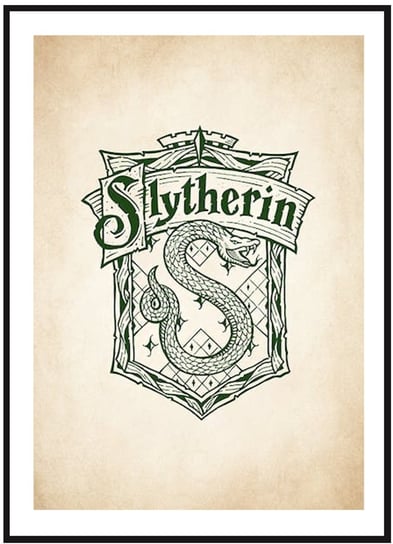 Plakat Obraz - Harry Potter Herb Slytherin - 30x42 cm posterstory.pl