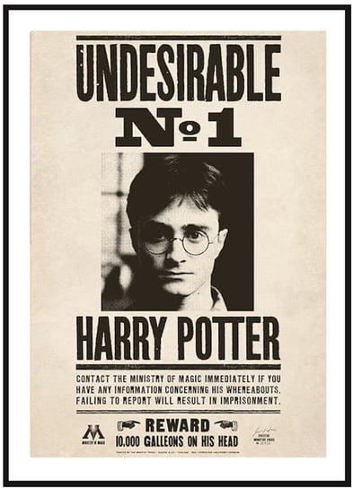Plakat Obraz - Harry Potter Undesirable - 21x30 cm posterstory.pl