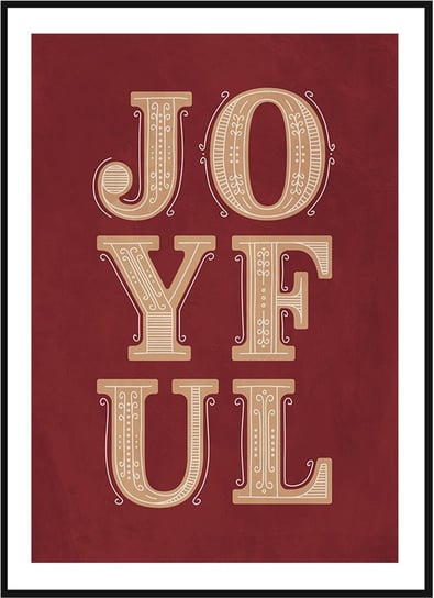 Plakat Obraz - Joyful - 30x42 cm Inna marka