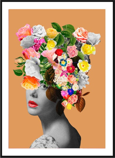 Plakat Obraz - Kolorowa Frida Kahlo  - 21x30 cm posterstory.pl