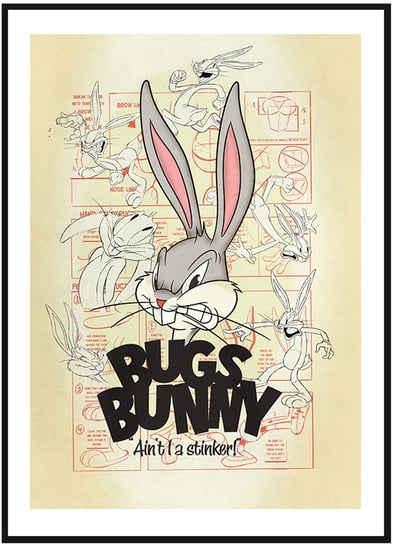 Plakat Obraz - Looney Tunes - Bugs Bunny - 21x30 cm posterstory.pl