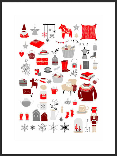 Plakat Obraz Merry Christmas 21x30 cm (A4) posterstory.pl