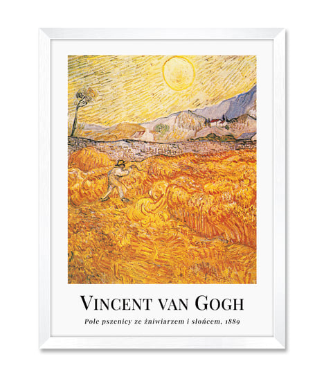 Plakat obraz na ścianę do salonu krajobraz pola reprodukcja Vincent van Gogh 32x42 cm iWALL studio