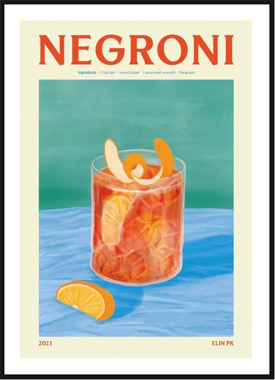 Plakat Obraz - Negroni  - 60x84 cm posterstory.pl