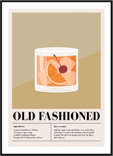 Plakat Obraz - Old Fashioned - 21x30 cm Inna marka