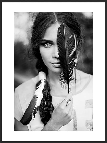 Plakat Obraz Pokahontas Indianka Kobieta Boho 30x42 cm (A3) posterstory.pl