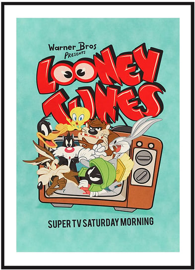 Plakat Obraz - Retro Looney Tunes - 30x42 cm posterstory.pl