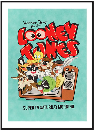 Plakat Obraz - Retro Looney Tunes - 70x100 cm posterstory.pl
