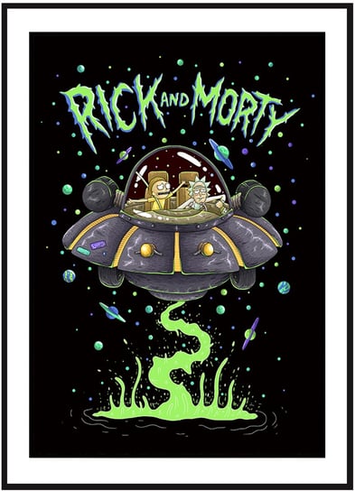 Plakat Obraz - Rick and Morty w Kosmosie - 30x42 cm posterstory.pl