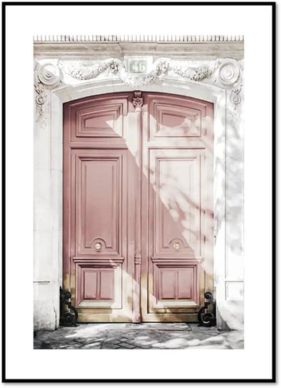 Plakat Obraz Różowe Drzwi 30x42 cm (A3) posterstory.pl