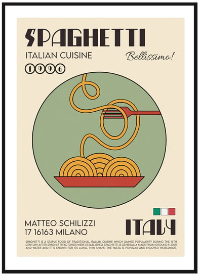 Plakat Obraz - Spaghetti - 21x30 cm posterstory.pl